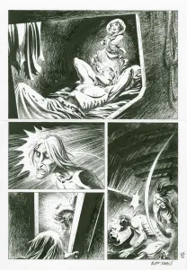 Planche noir et blanc, Le Loup des mers,  Riff Reb's