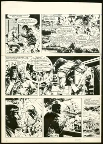 Planche noir et blanc, Bob Morane, L'Œil du samouraï (T.17), William Vance