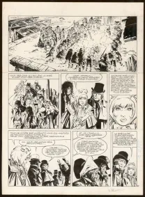 Black and white original page, Bruce J. Hawker, Les Bourreaux de la nuit (T.6), William Vance