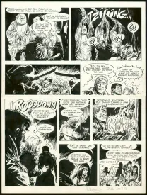 Black and white original page, Bob Morane, Les Poupées de l'Ombre Jaune (T.11), William Vance