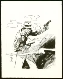 Black and white illustration, Jordi Bernet