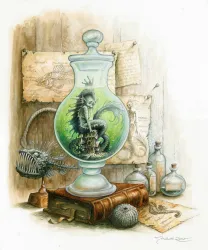 Illustration couleur, L'heure des fées, Pascal Moguérou