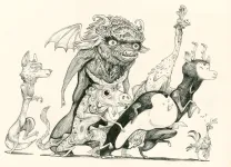 Black and white illustration, Dans la forêt, Lionel Richerand