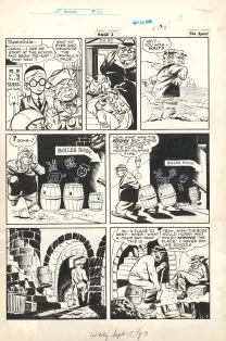 Black and white original page, Le Spirit, Will Eisner