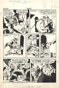 Black and white original page, Le Spirit, Will Eisner