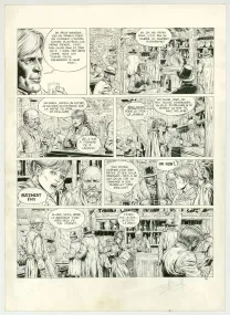 Black and white original page, Durango, Les Chiens meurent en hiver (T.1), Yves Swolfs