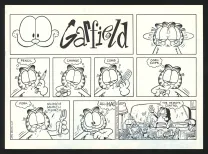 Planche noir et blanc, Garfield, Jim Davis