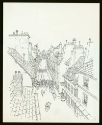 Illustration noir et blanc, Victor Hugo, aux Frontières de l'Exil, Laurent Paturaud