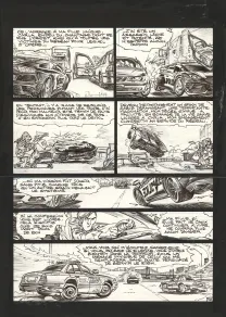 Black and white original page, Soda, Résurrection (T.13),  Dan