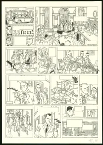 Black and white original page, Kaplan & Masson, Il faut sauver Hitler (T.2), Jean-Christophe Thibert