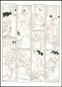 Black and white original page, Tebori, Marcial Toledano