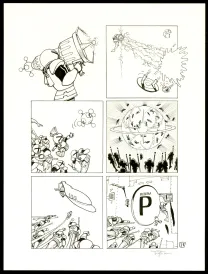 Black and white original page, Infinity 8, Guérilla symbolique (T.4), Martin Trystram