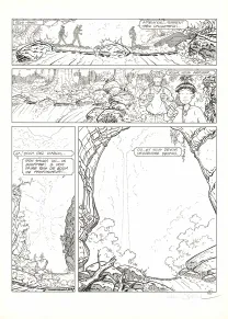 Planche noir et blanc, Adler, La Jungle rouge (T.7), René Sterne