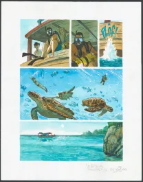 Planche couleur, Le Maître des Crocodiles , Jean Denis Pendanx