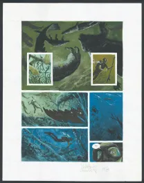 Planche couleur, Le Maître des Crocodiles , Jean Denis Pendanx
