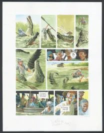 Planche couleur, Le Maître des Crocodiles , Jean Denis Pendanx