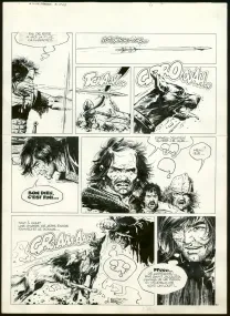 Planche noir et blanc, Ramiro, La Louve d'Arnac – Inédit, William Vance