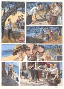 Colored original page, Mattéo, Troisième Époque (août 1936) (T.3), Jean-Pierre Gibrat