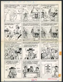 Planche noir et blanc, Les Dingodossiers , Marcel Gotlib