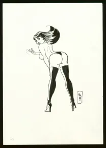Black and white illustration, Jordi Bernet