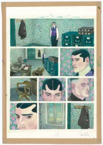 Colored original page, Le Joueur d'échecs, David Sala