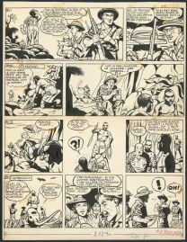 Planche noir et blanc, Tiger Joe, La Piste de l'Ivoire (T.2), Victor Hubinon