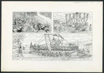 Illustration noir et blanc, Les Voyages d'Alix, La Marine Antique (T.4), Marc Henniquiau