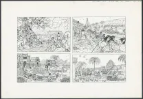 Black and white illustration, Les Voyages d'Alix, La Marine Antique (T.4), Marc Henniquiau