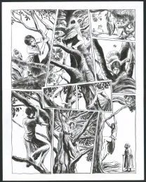 Planche noir et blanc, Renée Stone (Une aventure de), Meurtre en Abyssinie (T.1), Clément Oubrerie