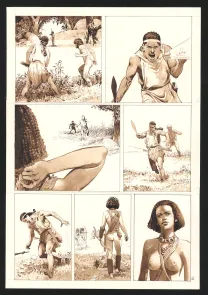 Planche couleur, Le Cœur des Amazones, Christian Rossi