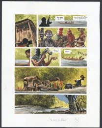 Planche couleur, Le Maître des Crocodiles , Jean Denis Pendanx