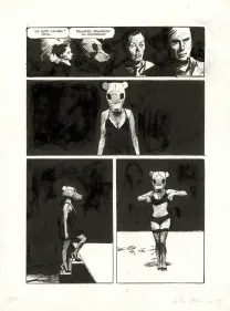 Black and white original page, Le Transperceneige - Snowpiercer, Terminus (T.4), Jean-Marc Rochette
