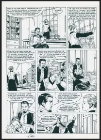 Black and white original page, Les Maîtres de l'orge, Margrit, 1886 (T.2), Francis Vallès