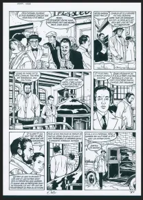 Black and white original page, Les Maîtres de l'orge, Les Steenfort (T.8), Francis Vallès