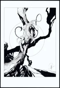Illustration noir et blanc, Djillali Defali