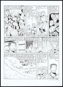 Black and white original page, Adler, Dernière mission (T.4), René Sterne