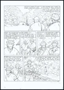 Planche noir et blanc, Adler, L'Île perdue (T.6), René Sterne