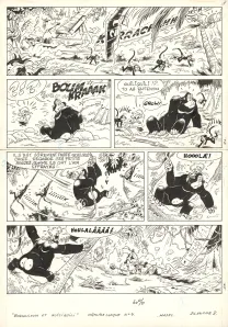 Planche noir et blanc, Boulouloum et Guiliguili (Les jungles perdues) , S.O.S. jungle ! (T.4),  Mazel