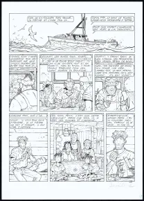 Planche noir et blanc, Adler, L'Île perdue (T.6), René Sterne