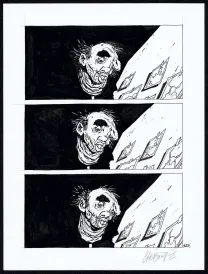 Black and white original page, Tout seul, Christophe Chabouté