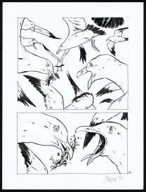 Black and white original page, Tout seul, Christophe Chabouté