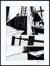 Planche noir et blanc, Tout seul, Christophe Chabouté