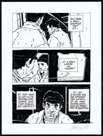 Black and white original page, Tout seul, Christophe Chabouté