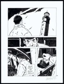 Black and white original page, Tout seul, Christophe Chabouté