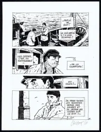 Black and white original page, Tout seul, Christophe Chabouté