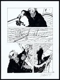 Black and white original page, Tout seul, Christophe Chabouté