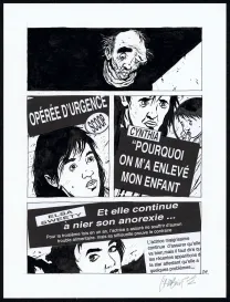 Black and white original page, Tout seul, Christophe Chabouté