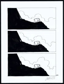 Planche noir et blanc, Tout seul, Christophe Chabouté