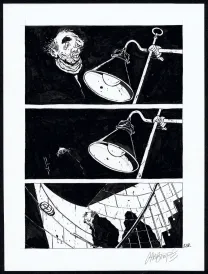 Black and white original page, Tout seul, Christophe Chabouté