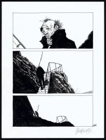 Black and white original page, Tout seul, Christophe Chabouté